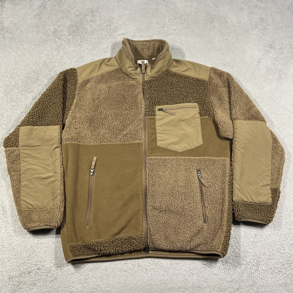 Engineered Garments Uniqlo Jacket Mens Large Fleece Combination Sherpa Patchwork - Picture 1 of 13